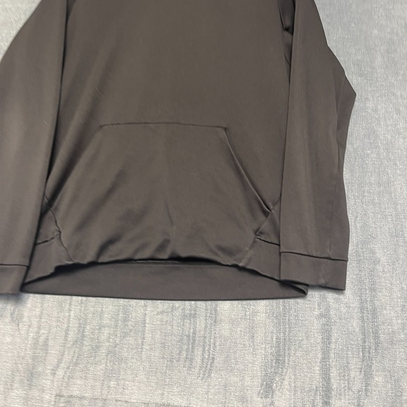 Nike Hoodie Mens Medium Black Therma Fit Swoosh Logo Raglan Sleeve Performance - Picture 2 of 14